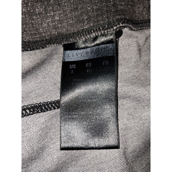 Liverpool Pull On Skinny Ponte Pants Gray Size 6 - Picture 6 of 7